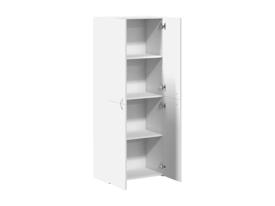 Armoire de classement blanc 60x32x153 cm bois d'ingénierie