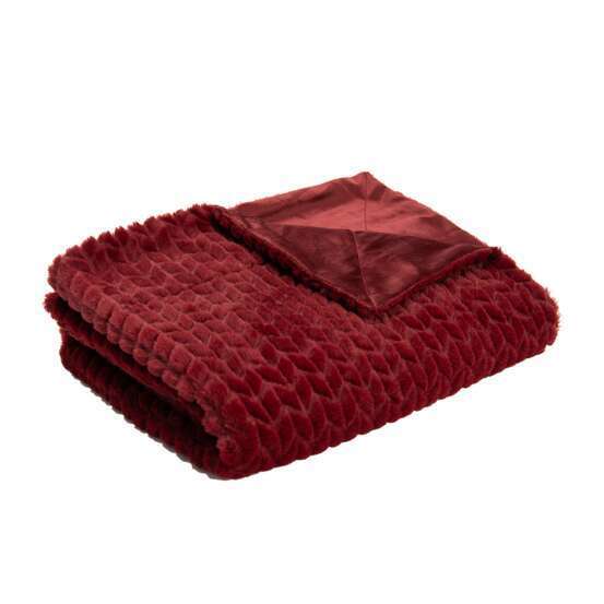 Plaid Chevron bordeaux 130 x 170 cm