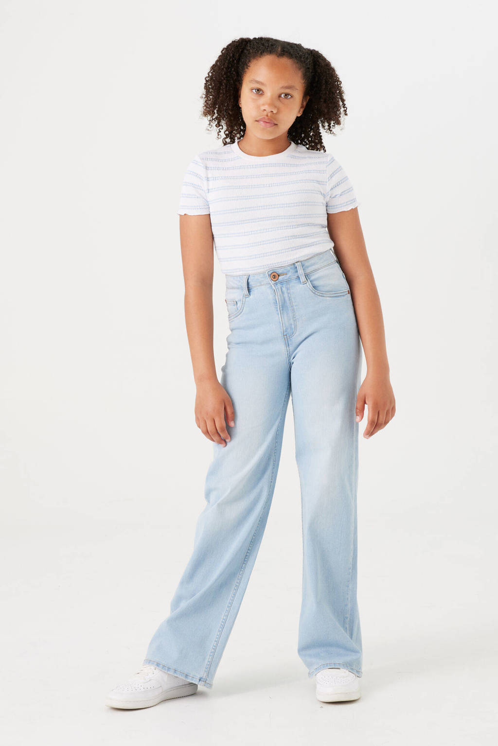 Garcia high waist wide leg jeans Annemay bleached