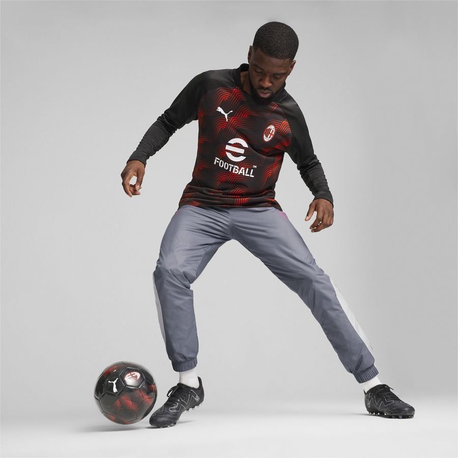 Milan AC Sweat Avant-Match - Noir/Rouge Manches Longues
