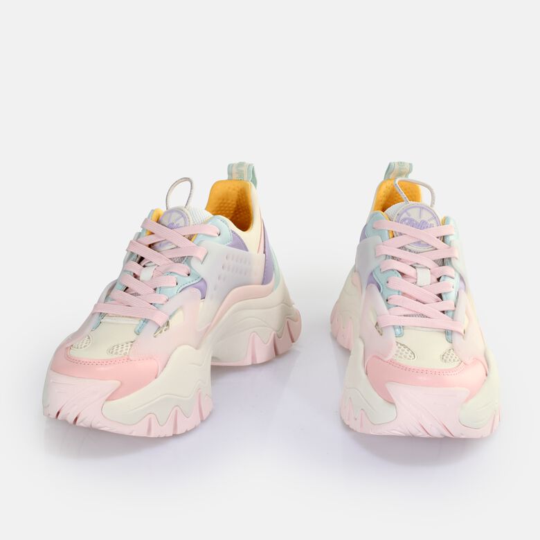 Trail Baskets basses véganes, pastel multicolore