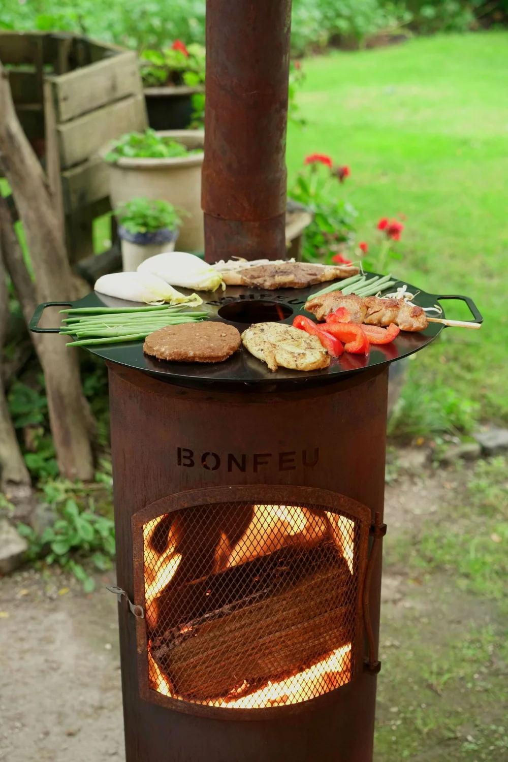 BonFeu 3002R Tuinhaard BonGiano LP - Roest - 164cm - 30cm