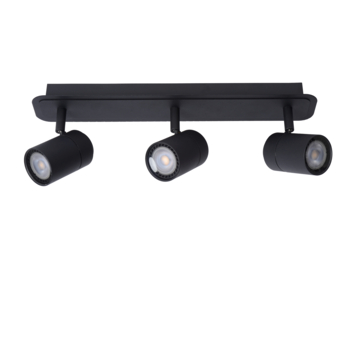 Lucide LENNERT plafondspot badkamer LED dimb. GU10 3000K IP44 Zwart
