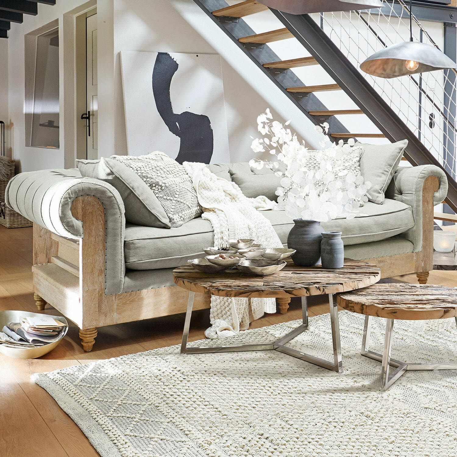 Sofa Kanani grau/braun