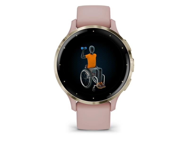 GARMIN Sportuhr Venu 3S Dust Rose / Softgold Smartwatch