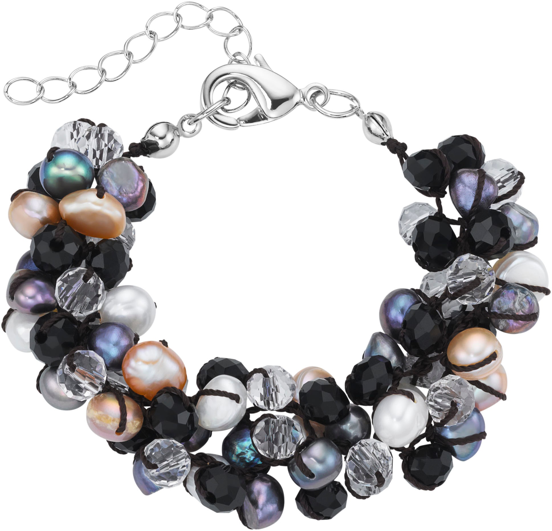 Firetti Perlenarmband »Schmuck Geschenk Armschmuck Armband Armkette« mit Kristallstein - mit Süsswasserzuchtperle