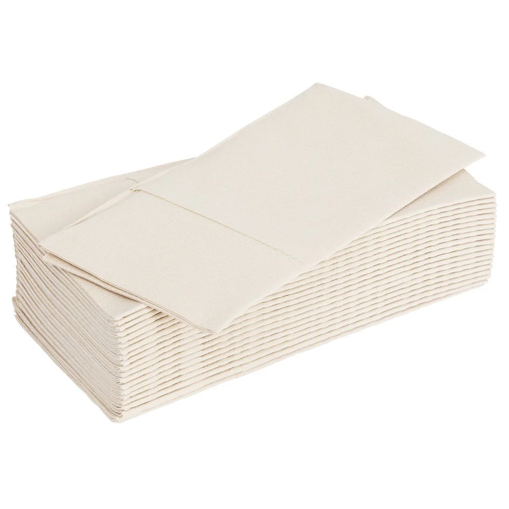 Serviette range couverts 40cm beige x20