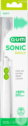 Gum Sonic Daily Soft Brosse À Dents Électrique Blanc 1 Pièce