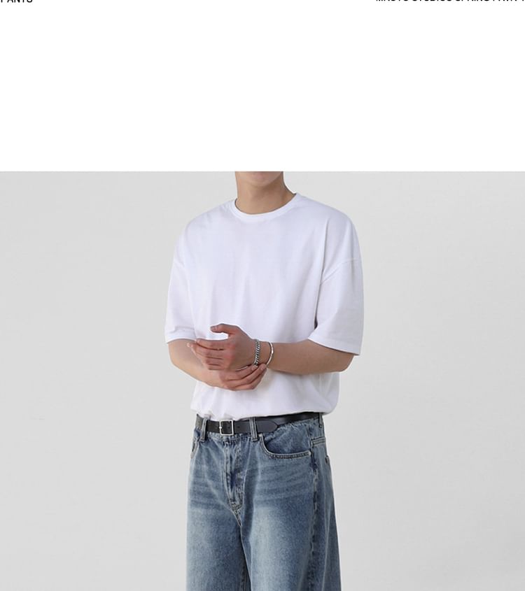 MRCYC - High Waist Washed Wide Leg Jeans