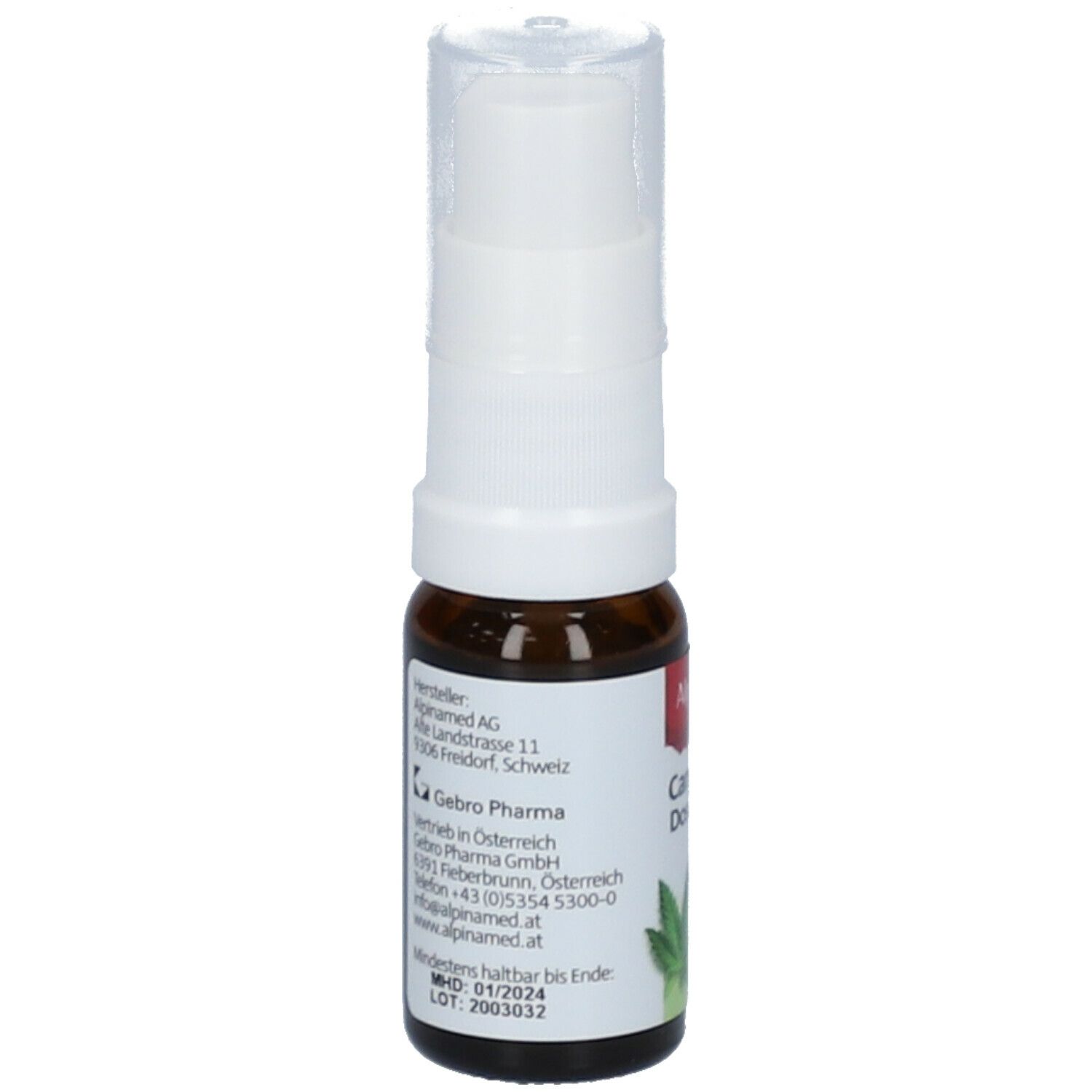 Alpinamed® Cannabis 5 Dosierspray mit Vollspektrum Cannabis-Aromaextrakt, Hanfsamenöl und Vitamin E