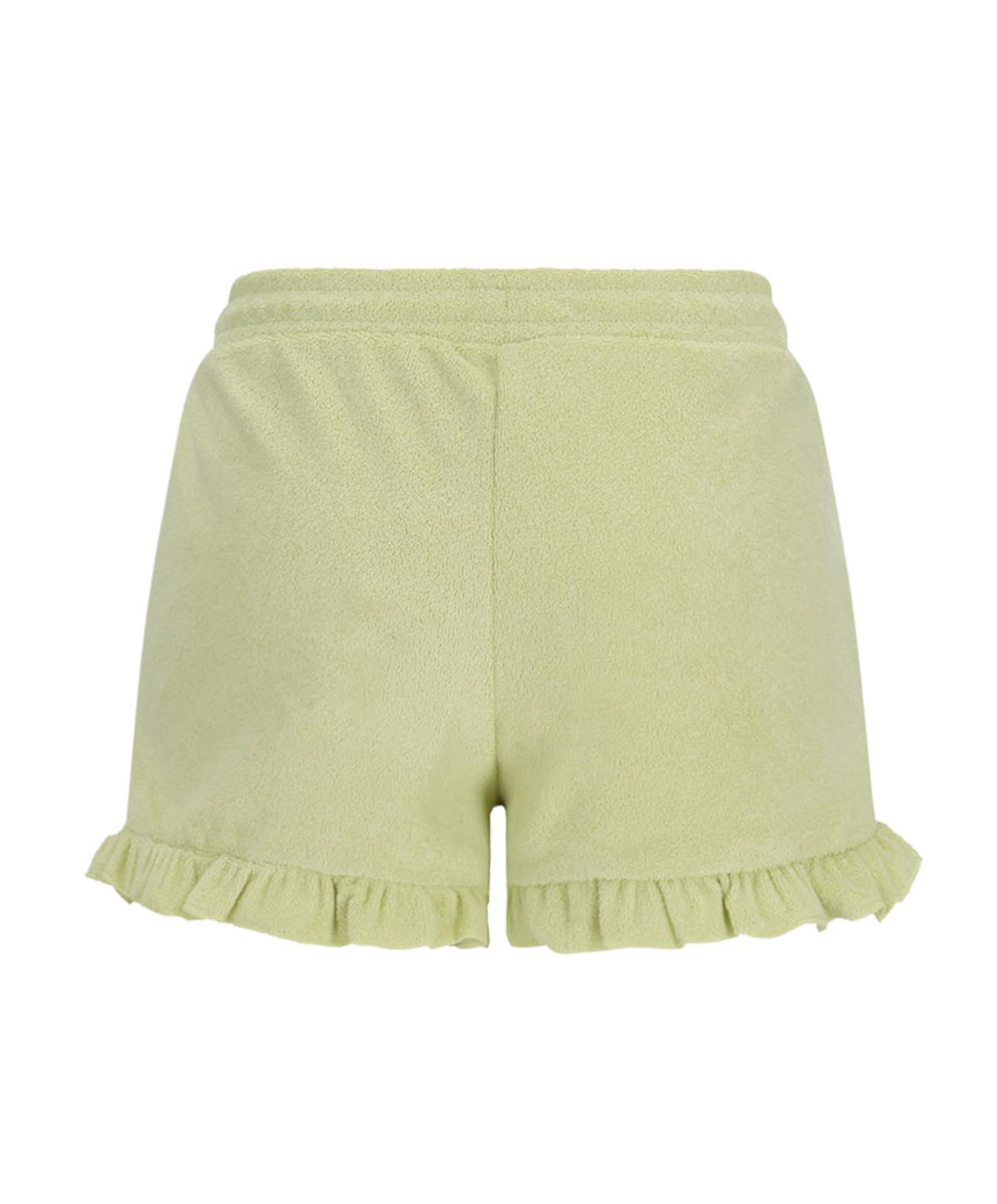 Like Flo Faje ruffle meisjes korte broek groen