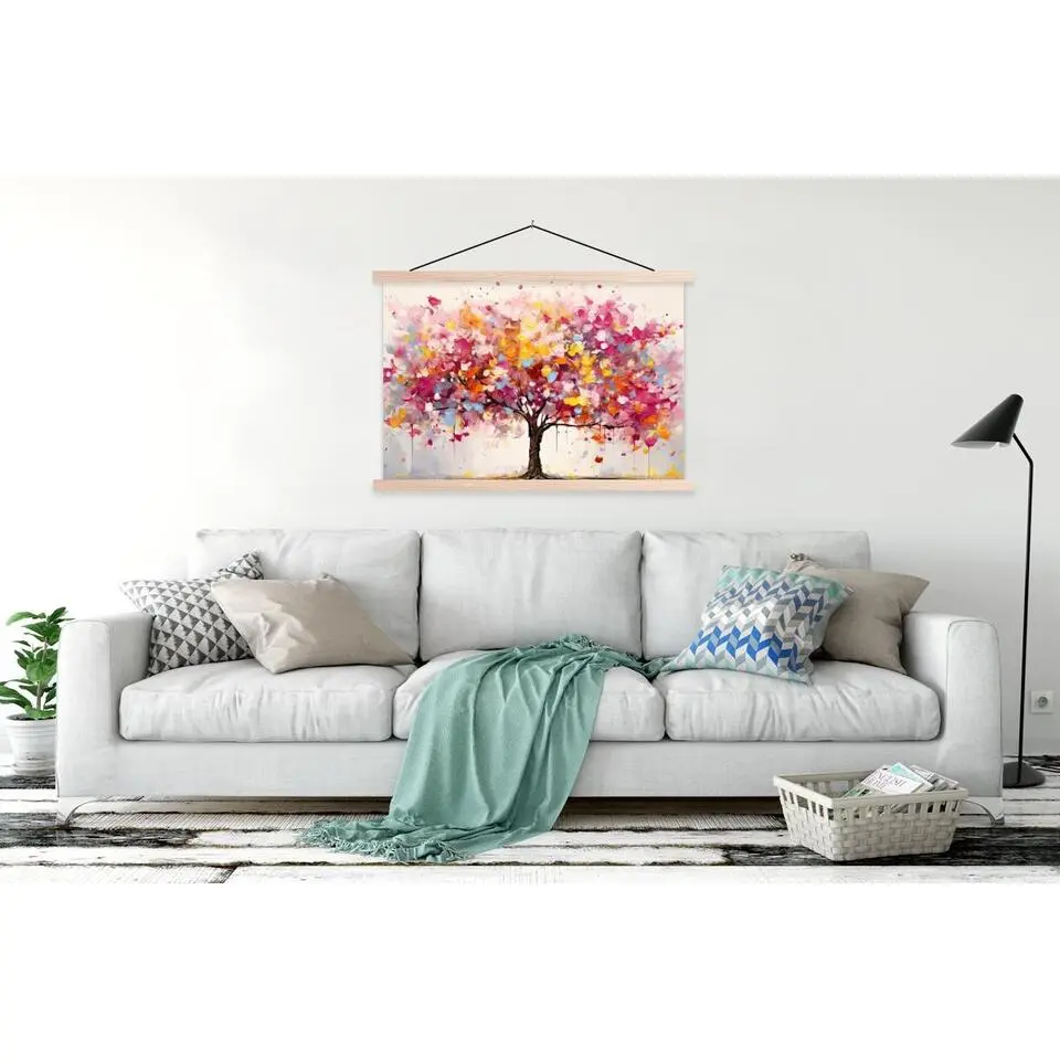 MuchoWow - Schoolplaat/ wandhanger - Aquarel - Boom - Kunst - Abstract