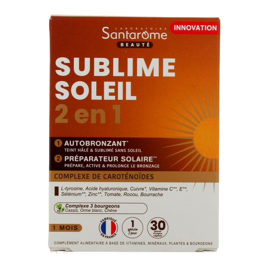 Santarome Sublime Soleil 2 en 1 - Autobronzant, Préparateur solaire