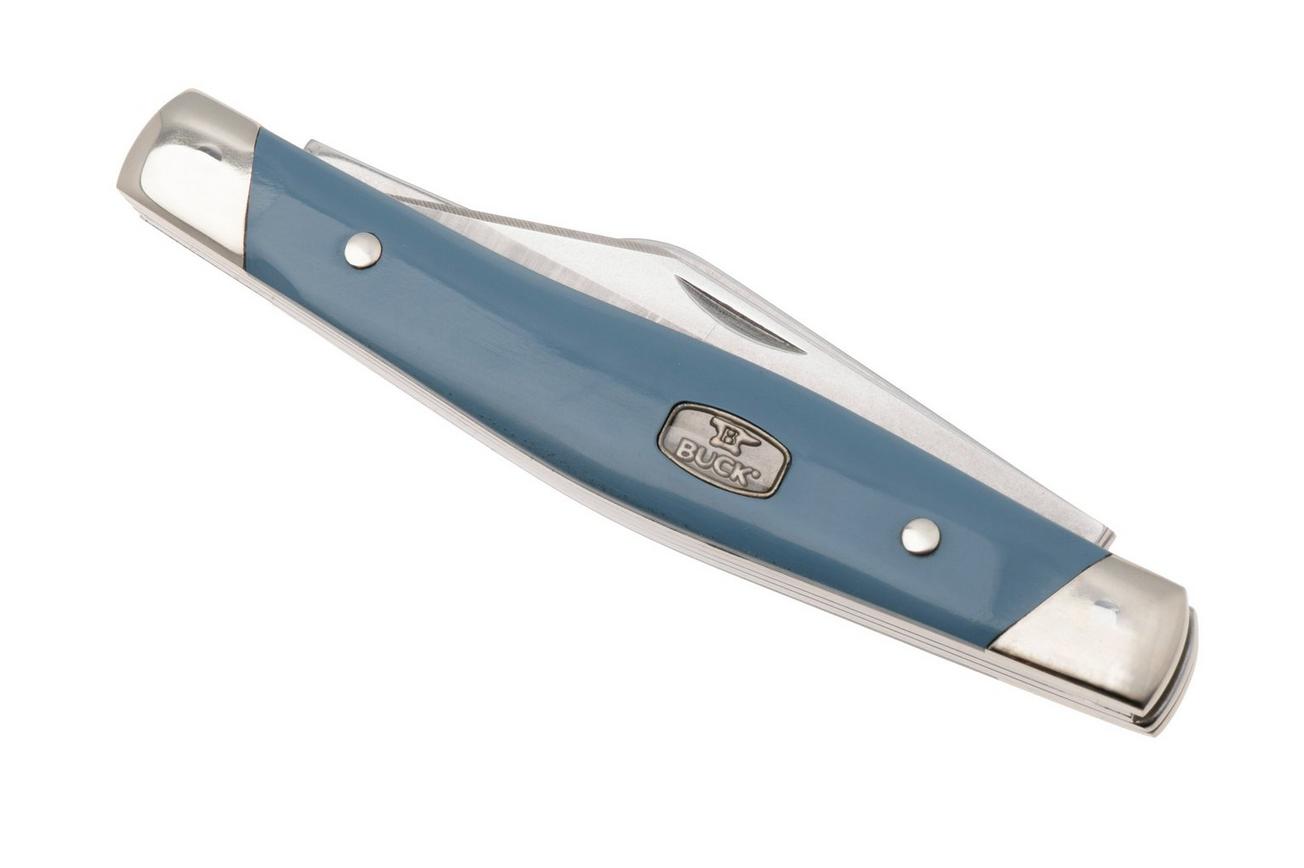 Buck Stockman 0301BLS Satin 420HC, Blue Synthetic Nickel Silver, zakmes