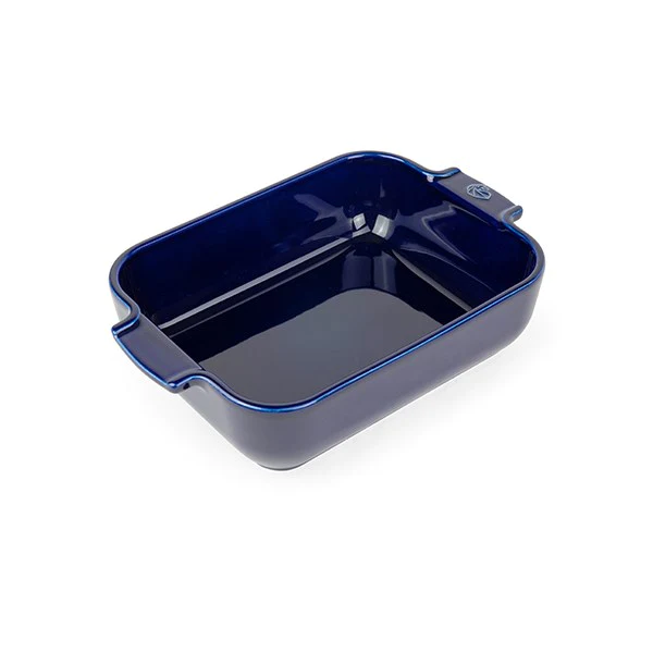 Plat four rectangulaire bleu céramique 25 cm Peugeot