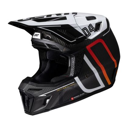 Casque cross Leatt 9.5 CARBON AVEC MASQUE 6.5 IRIS 2025 - Gris / Blanc