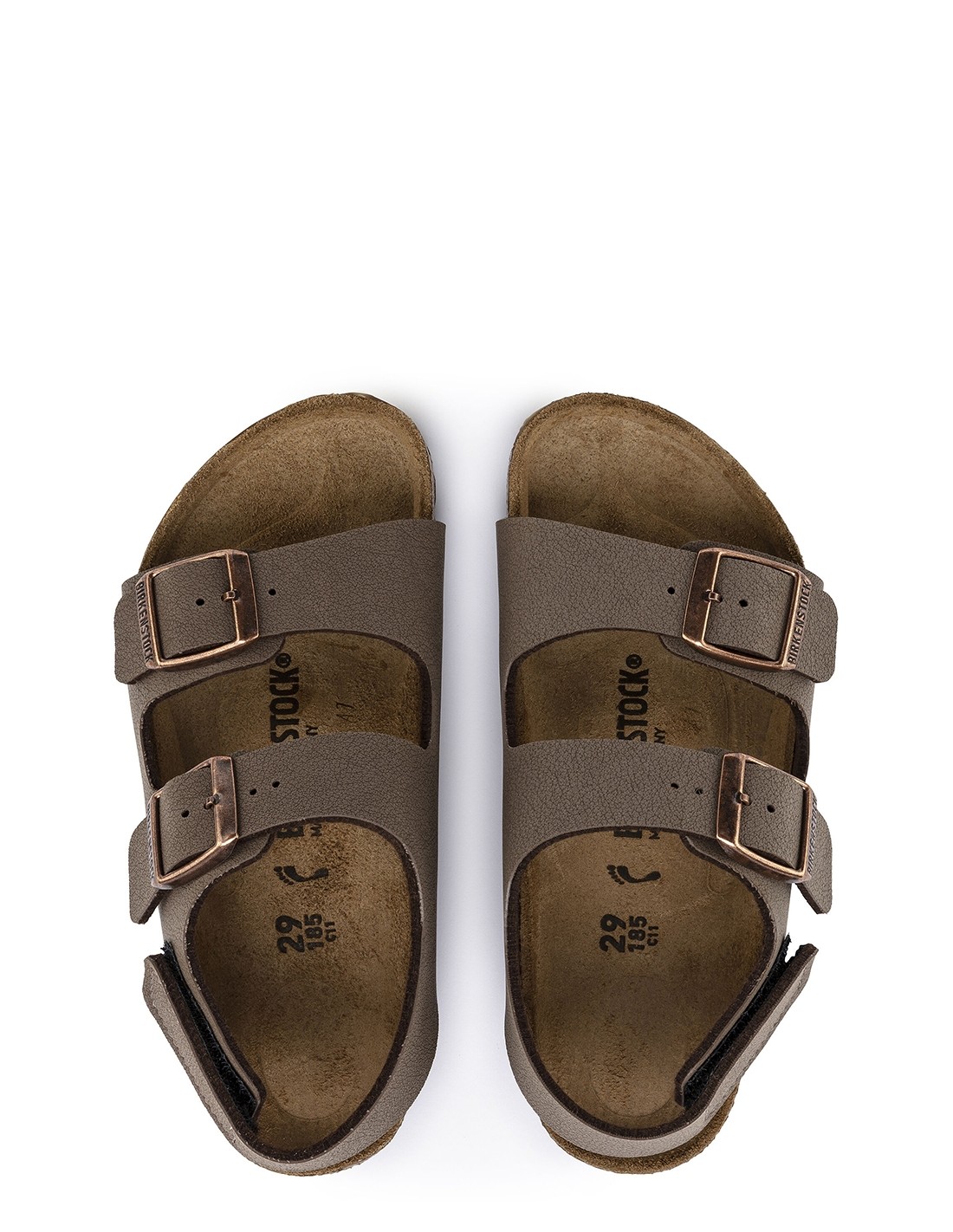 birkenstock sandales enfant milano cuir mocha marron