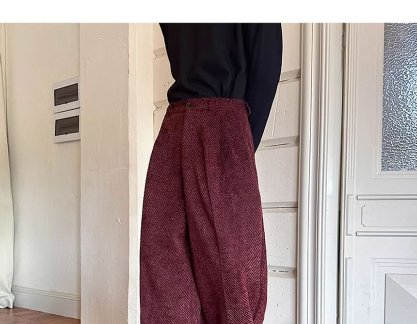 Omozando - Mid Rise Wide Leg Pants