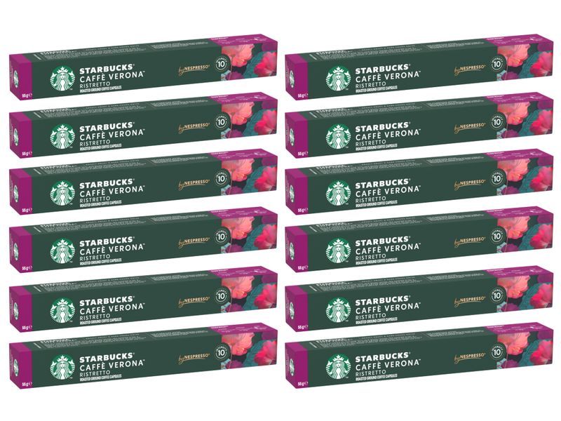 Starbucks Kaffeekapseln Caffè Verona Dark Roast 12 x 10 Stü Kaffeekapseln für Nespresso Maschinen