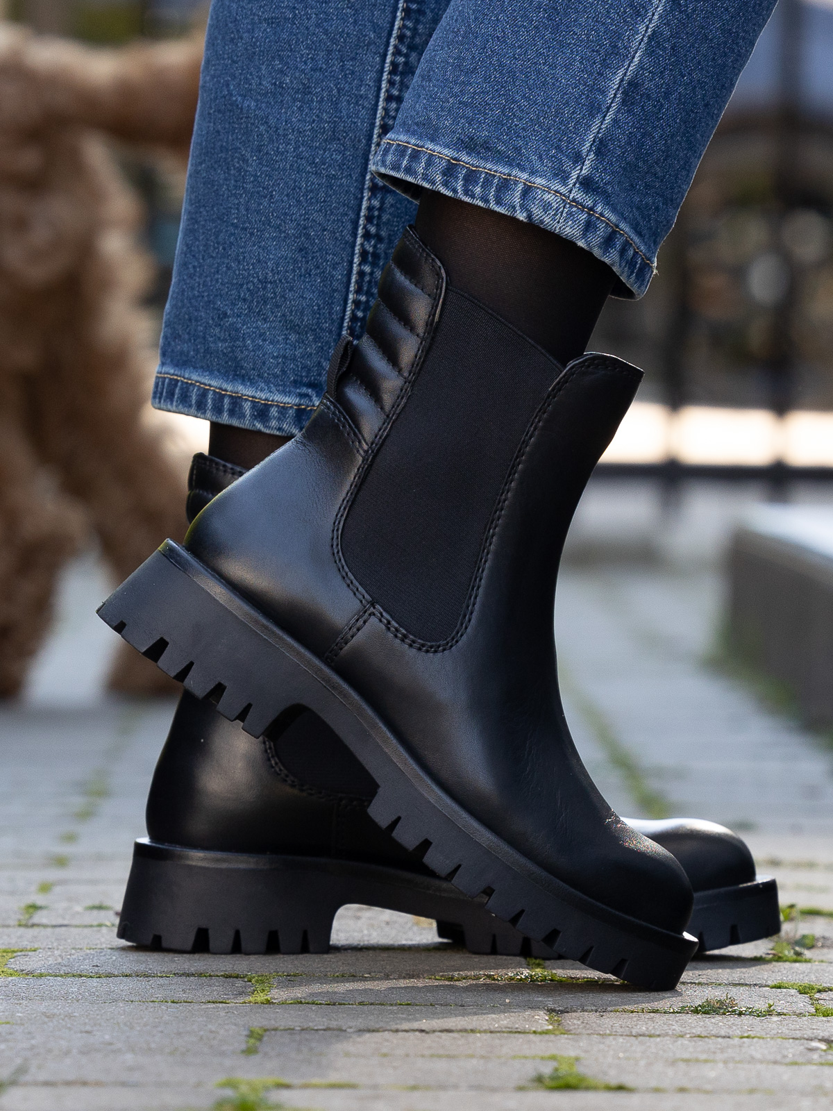 Livo Leather Chelsea Black - Trapes Sko