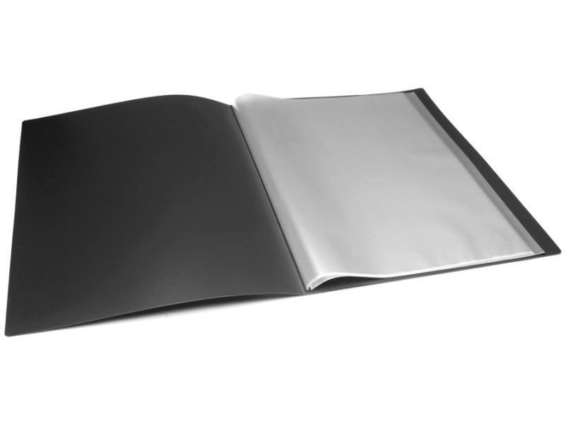 Sichtbuch groß mit Einschubtasche, schwarz