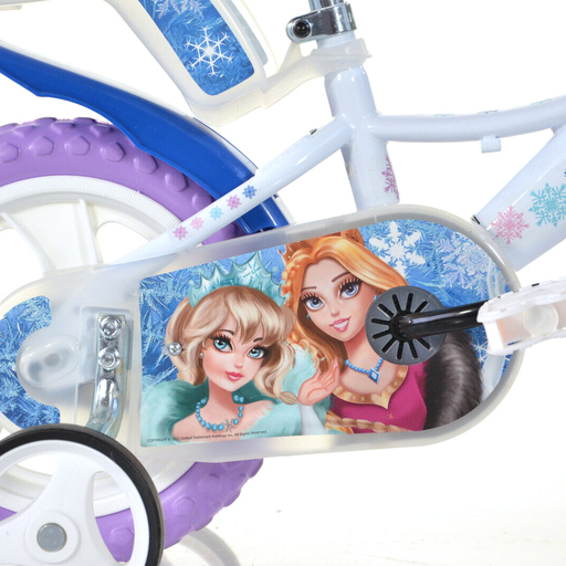 Bicicleta infantil Snow Queen de 30 cm (12 polegadas) para meninas de 3 a 5 anos.