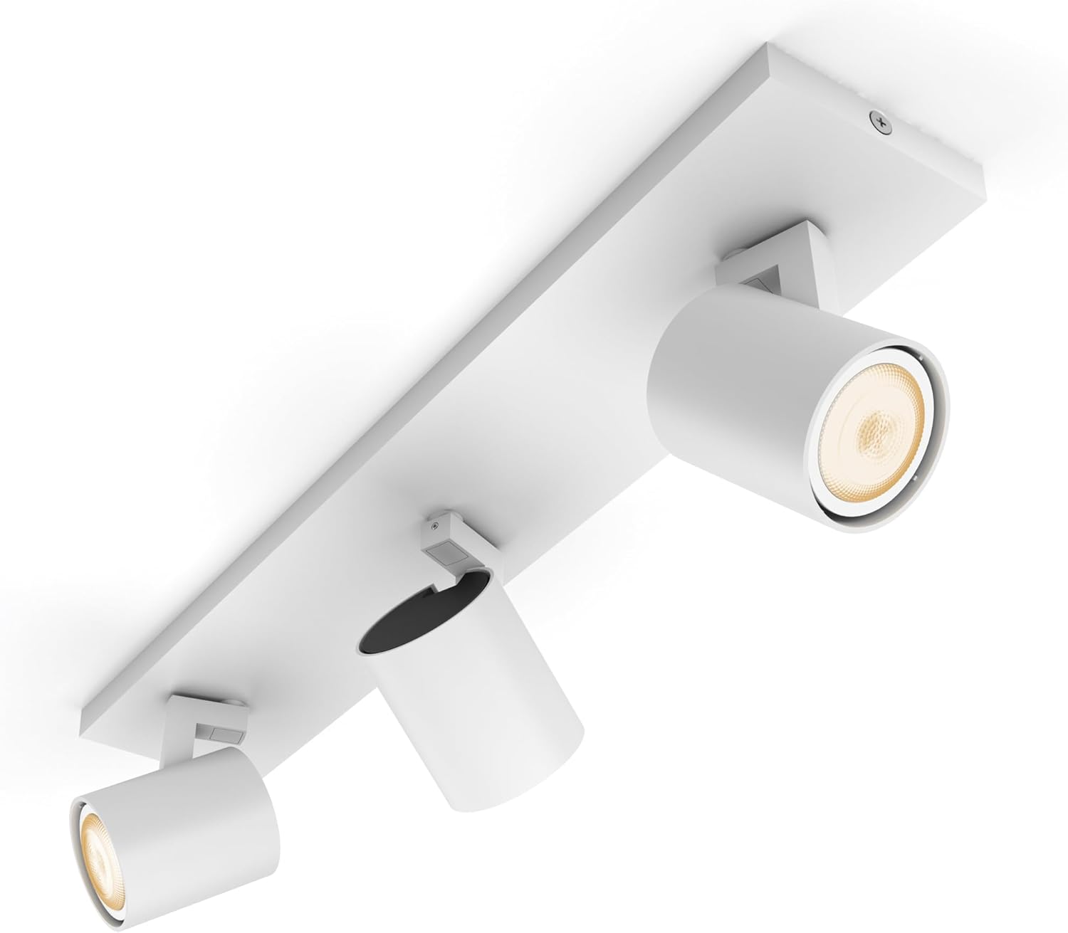 Philips Hue White Ambiance Runner 3er Spot weiß, inkl. 3 GU10 LED Lampen, dimmbar, warm- bis kühlweißes Licht, steuerbar via App, kompatibel mit Amazon Alexa (Echo, Echo Dot)