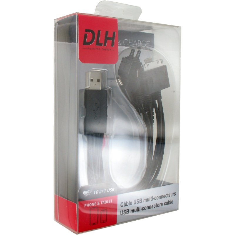DLH DY-TU1975B câble de téléphone portable Noir USB A