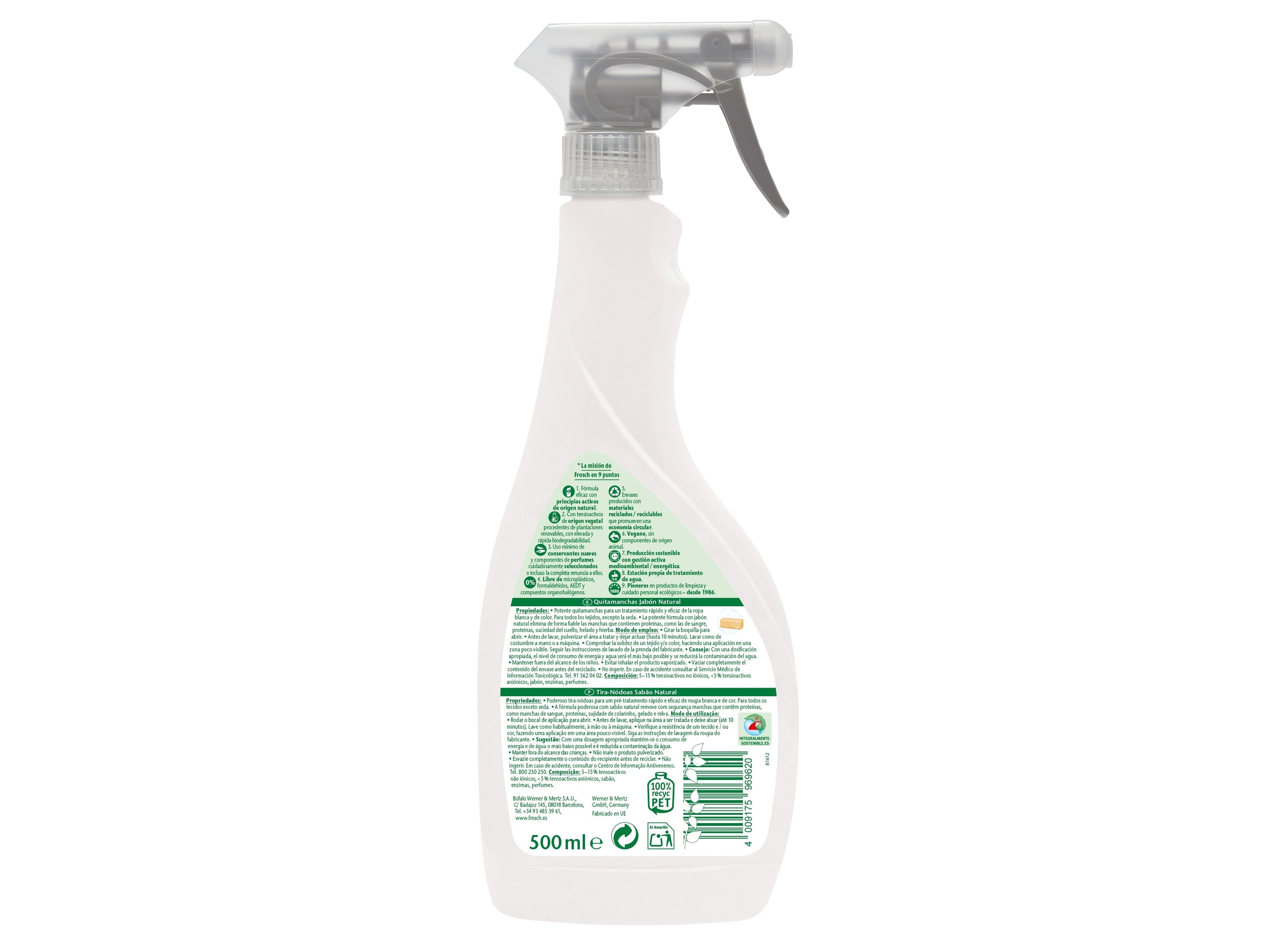 TIRA NÓDOAS FROSCH SPRAY SABÃO NATURAL 05L
