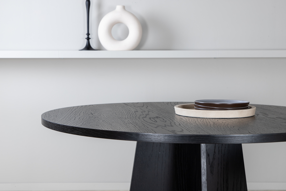 Eetkamertafel Vonge - Ø110 cm - Zwart
