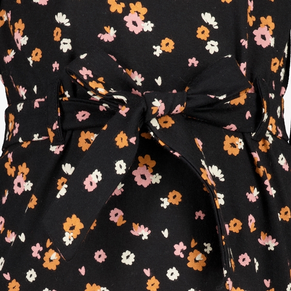 TwoDay meisjes jurk zwart met bloemenprint