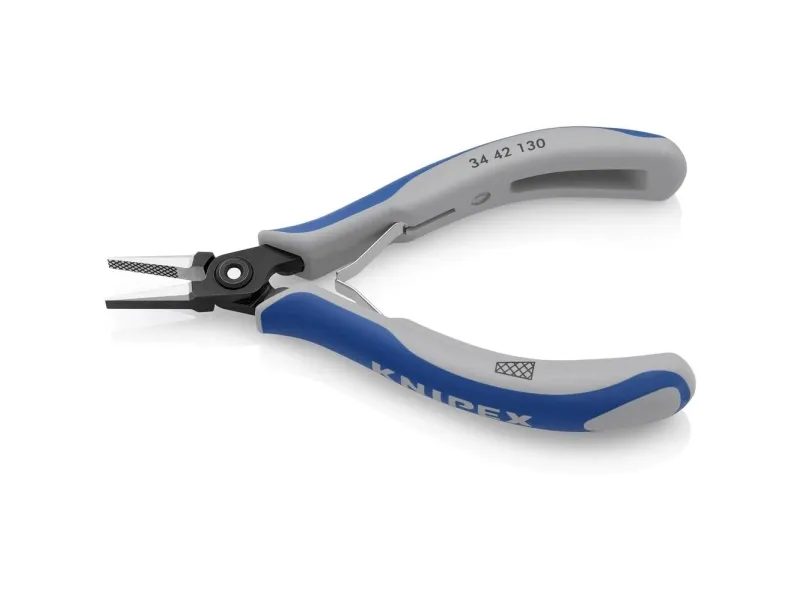 Knipex 34 42 130, Tryktænger, Stål, Blå, Grå, 130 mm, 61 g