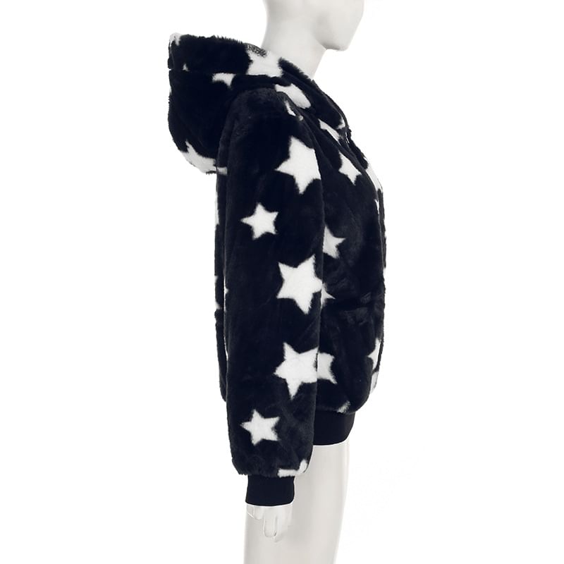 Trisica - Hoodie met rits en sterrenpatroon