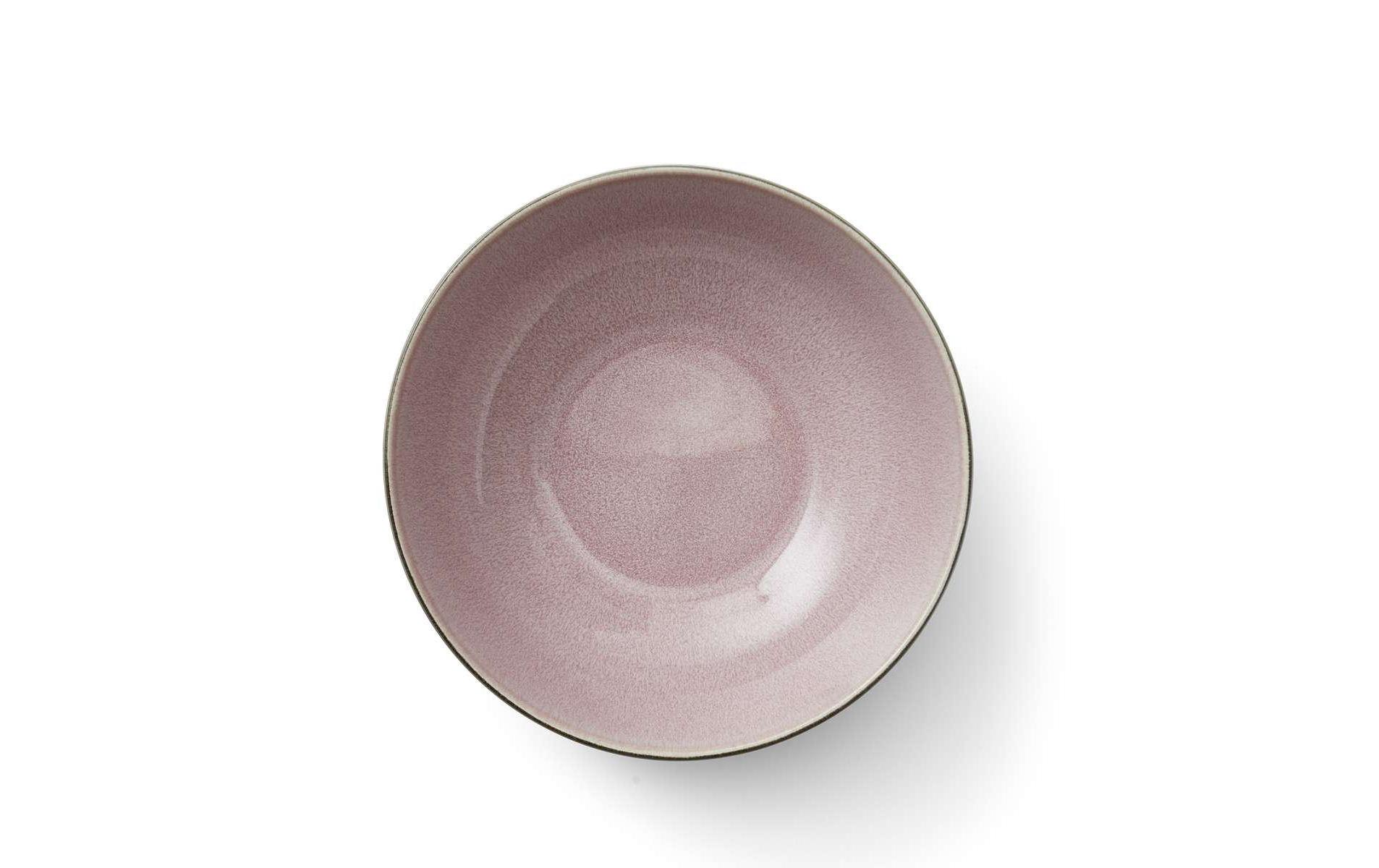 Salatschüssel 30 cm, Grau/HellpinkSchüssel aus Steinzeug
