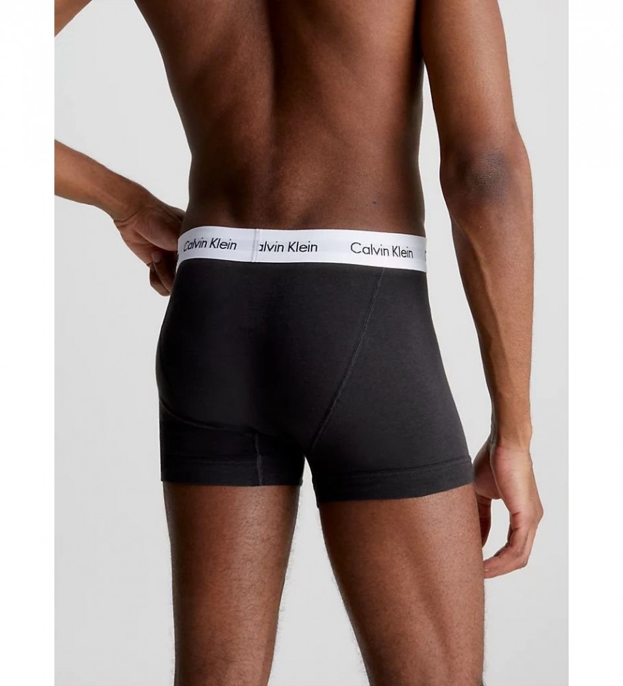 Pacote com 3 caixas Calvin Klein Cotton Stretch pretas e brancas