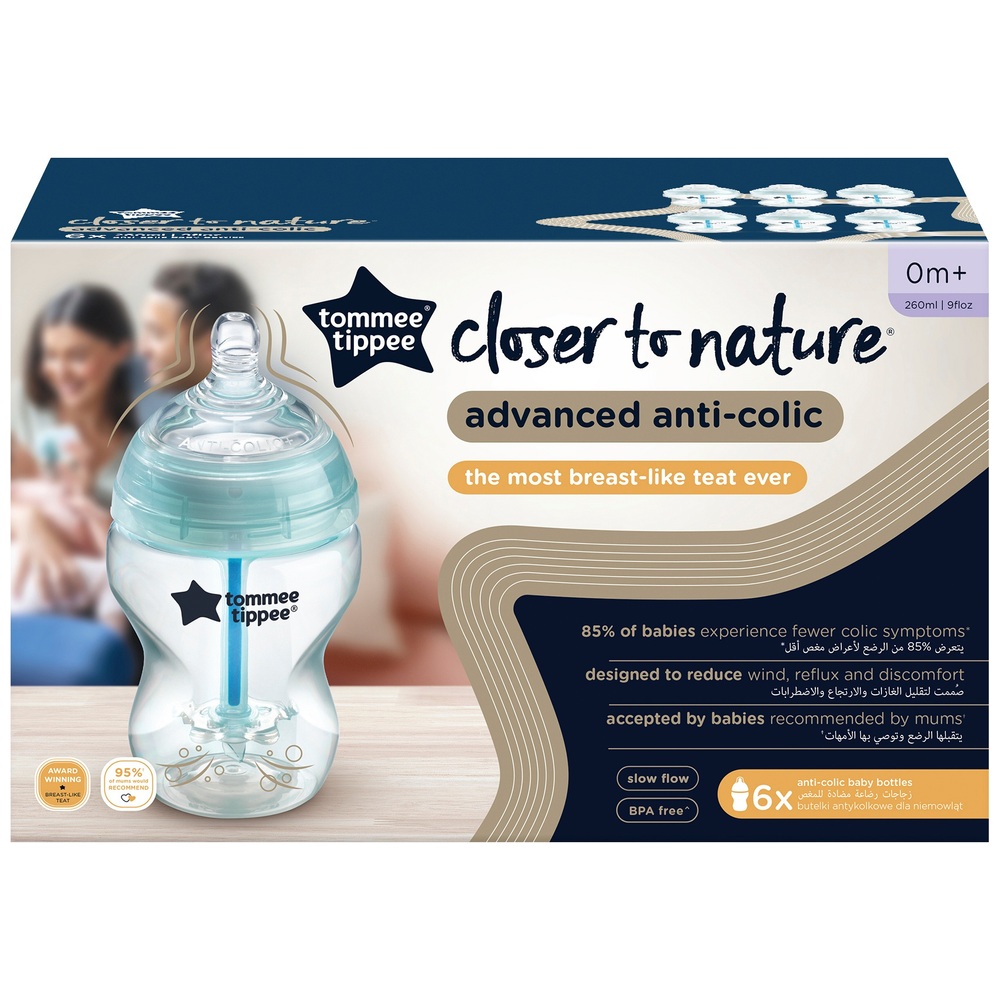 Tommee Tippee Advanced Anti-Kolik Babyflasche 260 ml 6er-Pack