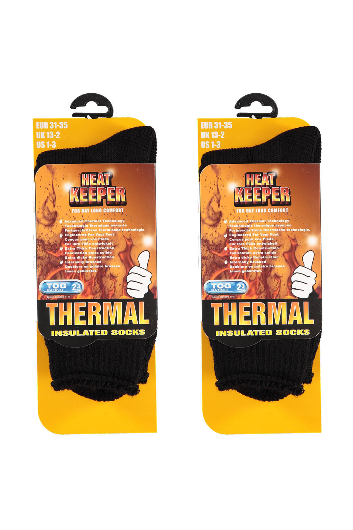 Heatkeeper thermo sokken - set van 2 zwart