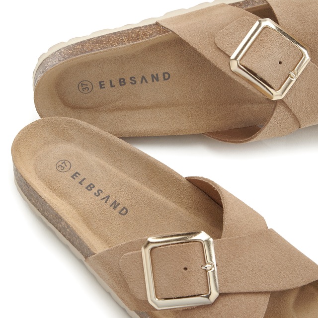 Elbsand Pantolette »Mule, Sandale, offener Schuh«  Sommerschuh aus hochwertigem Leder mit weichem Komfortkorkfussbett