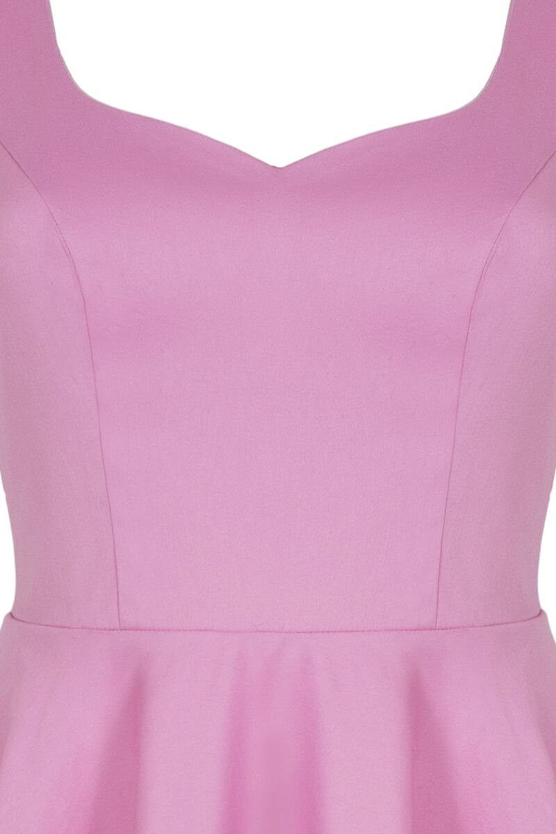 Heidi Dress Pink | Hell Bunny Robe mi-longue