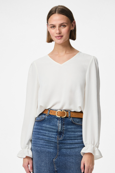Pieces witte dames blouse