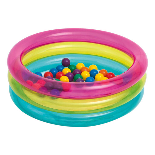 Piscina de bolinhas inflável Intex com 50 bolinhas coloridas