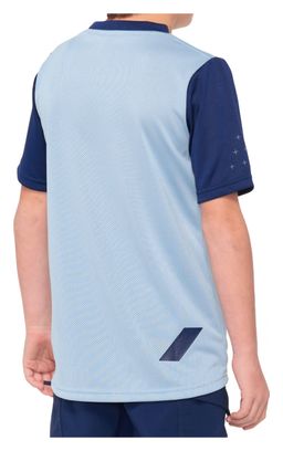 Maillot Manches Courtes Enfant 100% Ridecamp Jersey Bleu