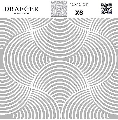 6 carreaux adhésifs motif texture gris blanc L.15 x H.15 x l.0,4cm