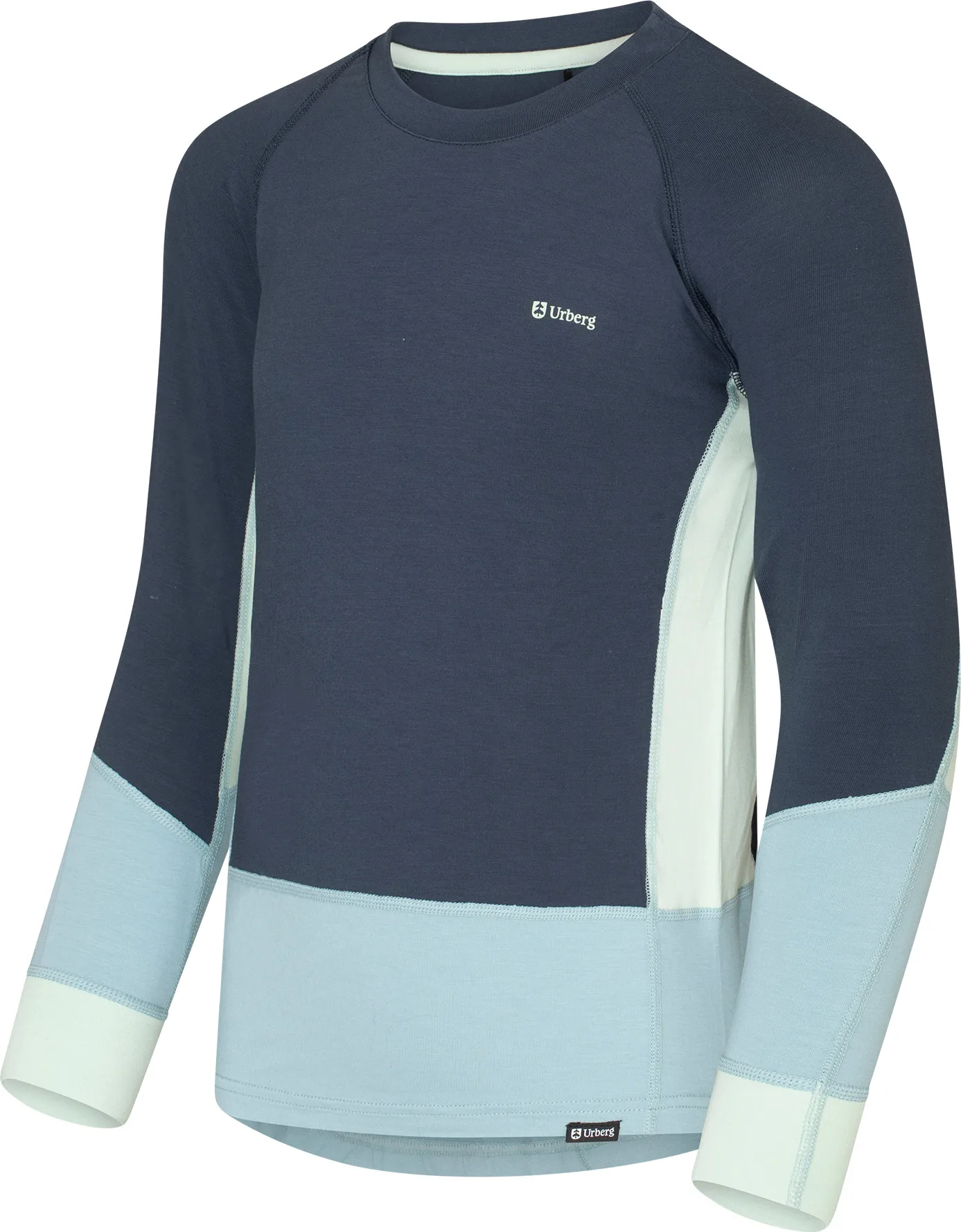 Urberg Juniors' Tree Base Layer Set Blue Nights/stone Blue/celadon