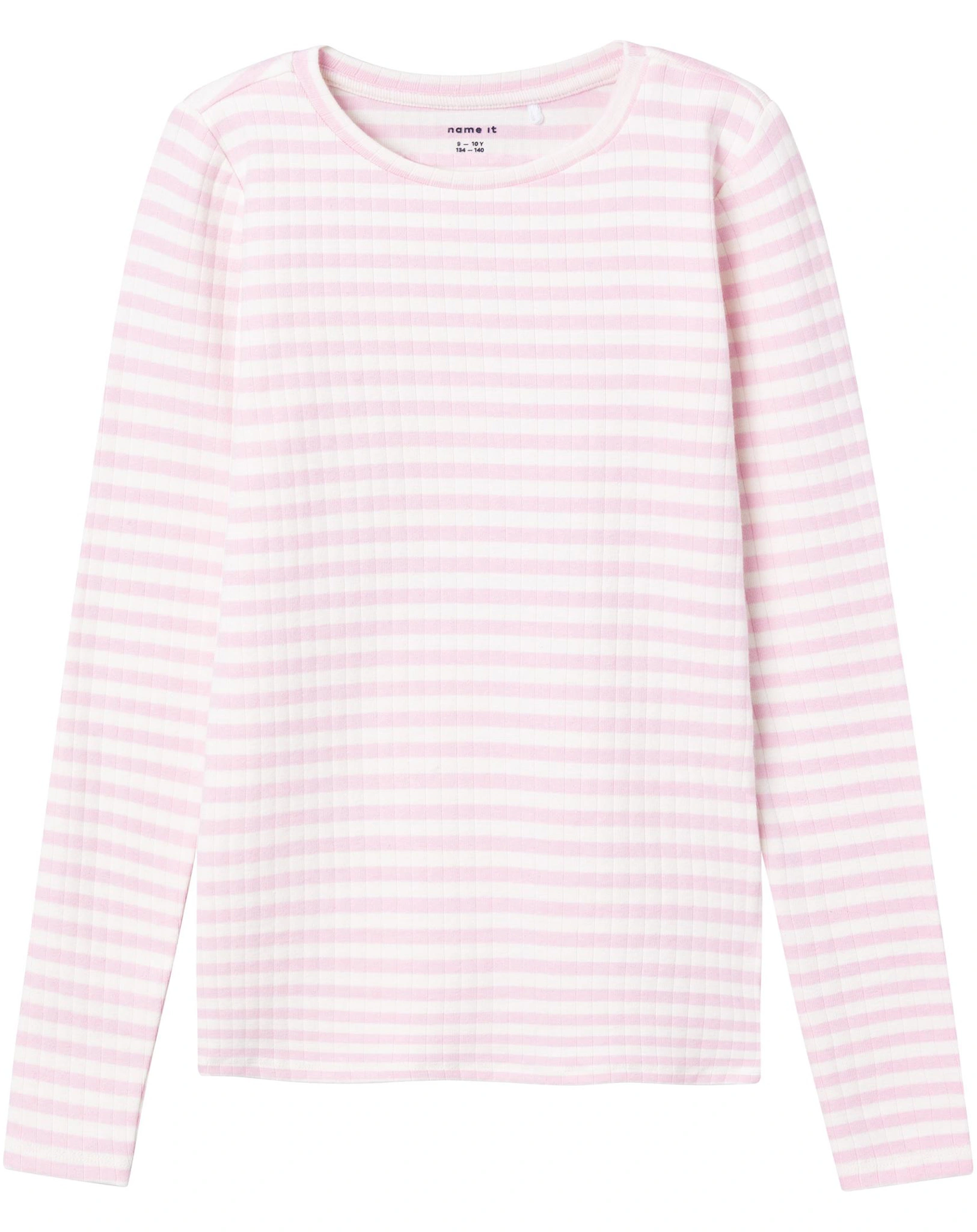 Langarmshirt NKFSURAJA STRIPES in rosa/weiß