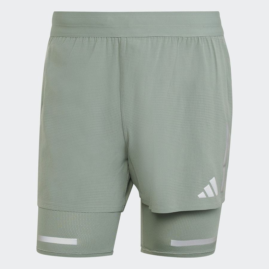 Adidas Short de running réfléchissant 2 en 1 Ultimate
