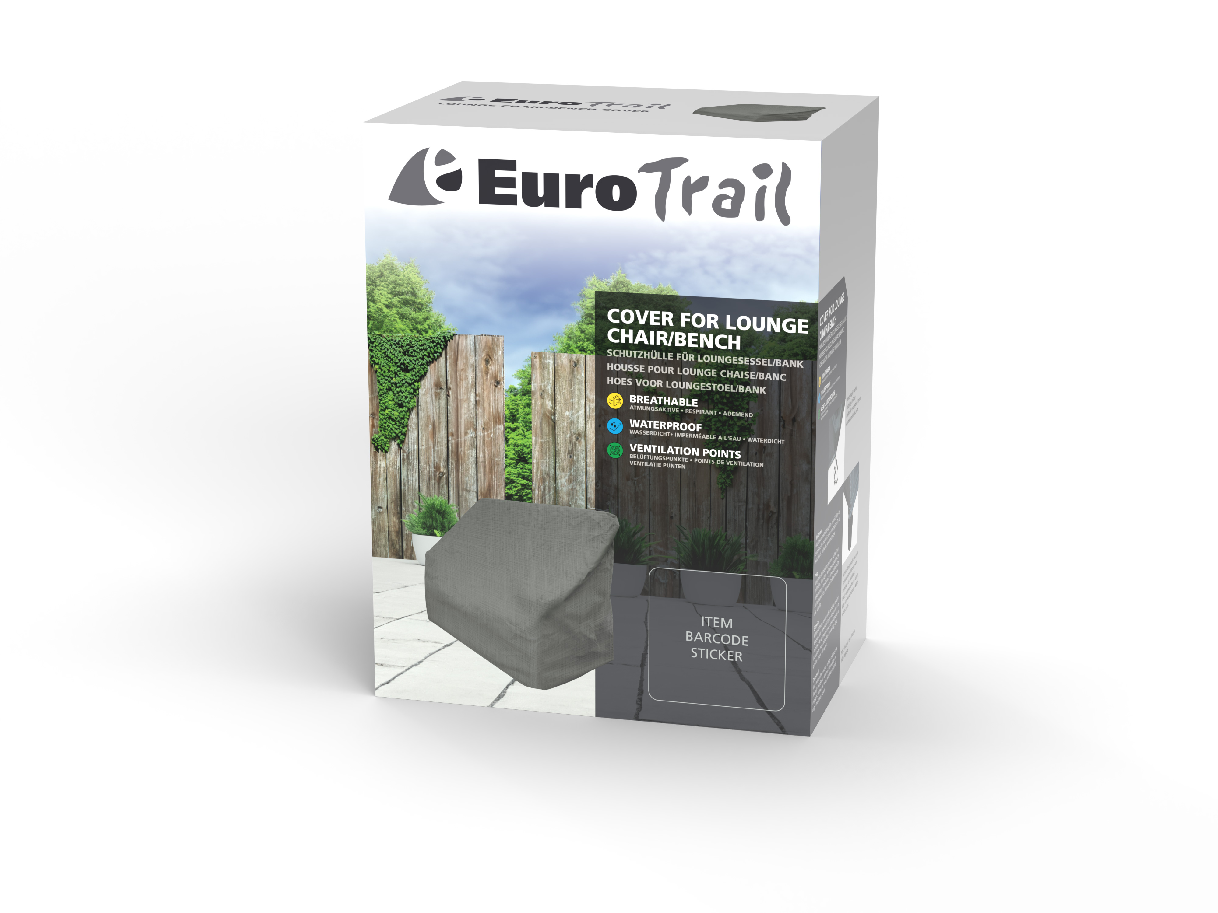 Eurotrail Cantonic 75x75x115 Grey Loungechair hoe