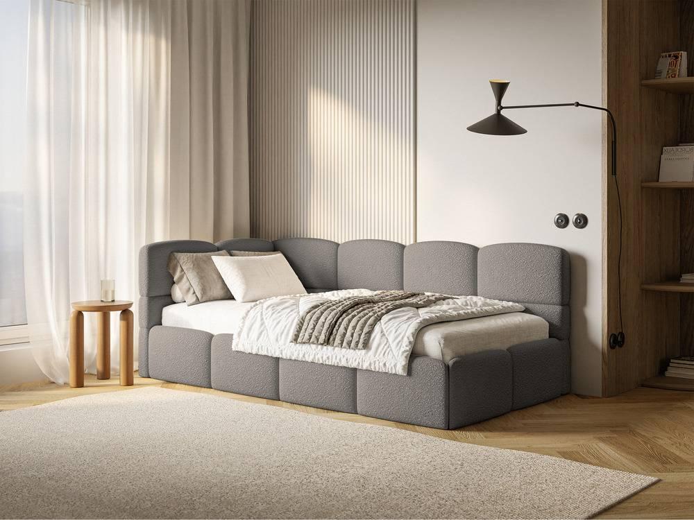 NADUVI Collection Jeugdbed incl matras Chloe links bouclé 90x200 met