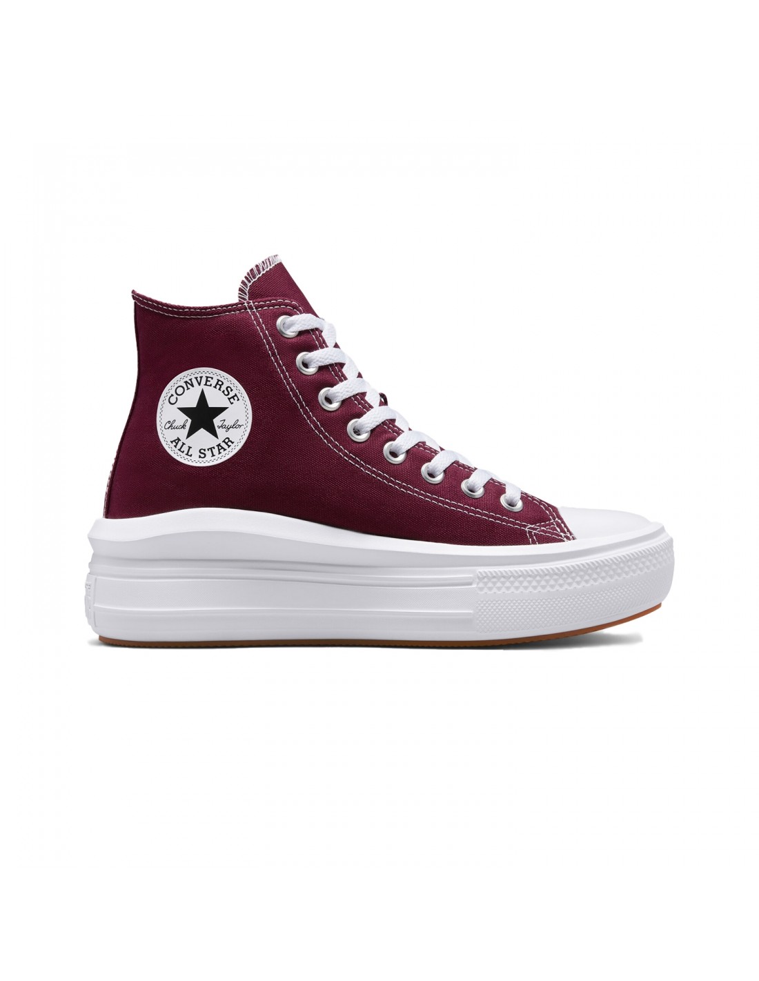 converse sneakers compensées montantes femme ctas move hi bordeaux