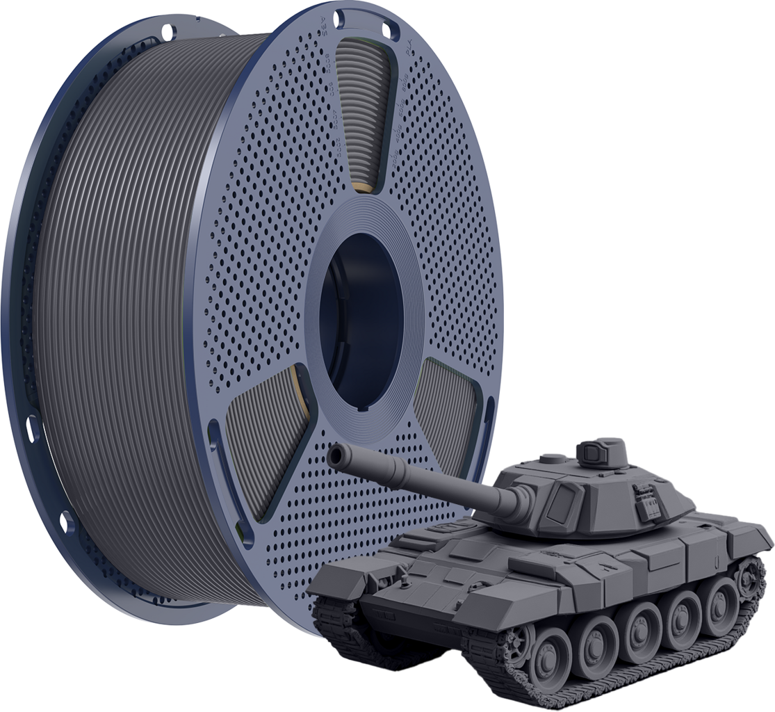 SUNLU  High-Speed PLA+ Grey, 1,75 mm / 1000 g    Robustes PLA für Druckgeschwindigkeiten von bis zu 600 mm/s in Grey